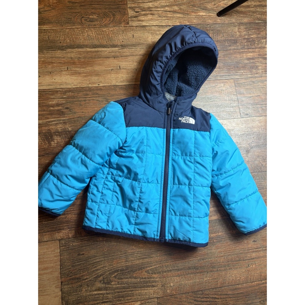 The North Face Jacket Infant 18-24M Blue Puffer Hooded Full Zip Lightweight